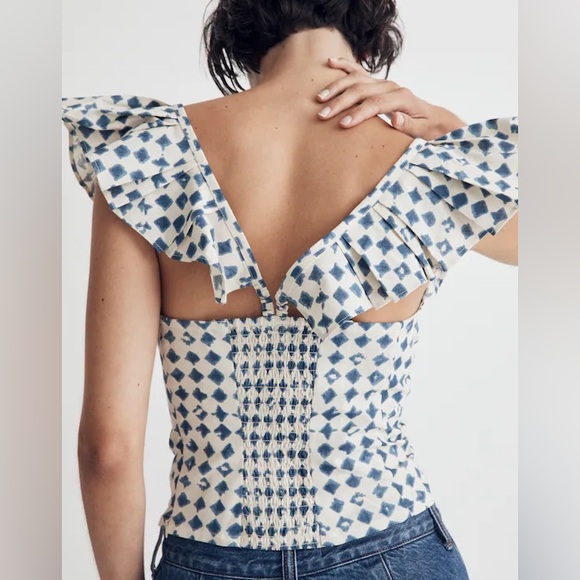 Madewell Shibori-Print V-Back Top - Picture 3 of 10